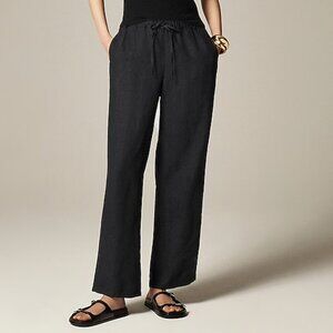 J Crew New Soleil pant in linen Small Black